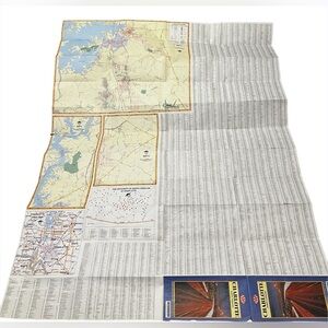 1994-1995 Edition Charlotte, North Carolina Foldable Brochure Road Map